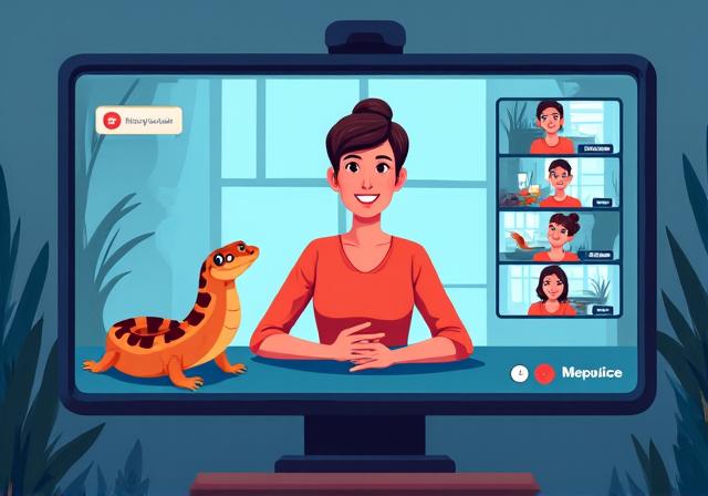 Online reptile education workshop in digital classroom